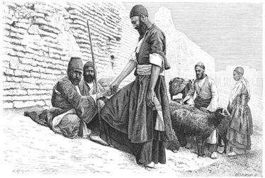 گراور بازار ورامین از طرح‌های مادام دیولافوآ