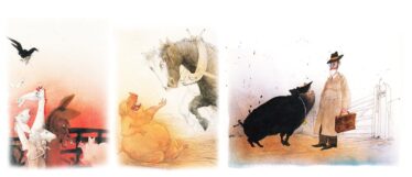 تصویرسازی کتاب مزرعه حیوانات Ralph Steadman