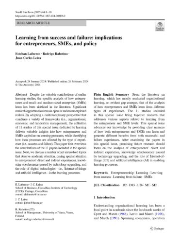 یادگیری کارآفرینان از شکست‌های تجاری