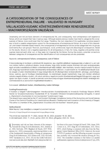 دسته‌بندی شرایط شکست کارآفرینانه