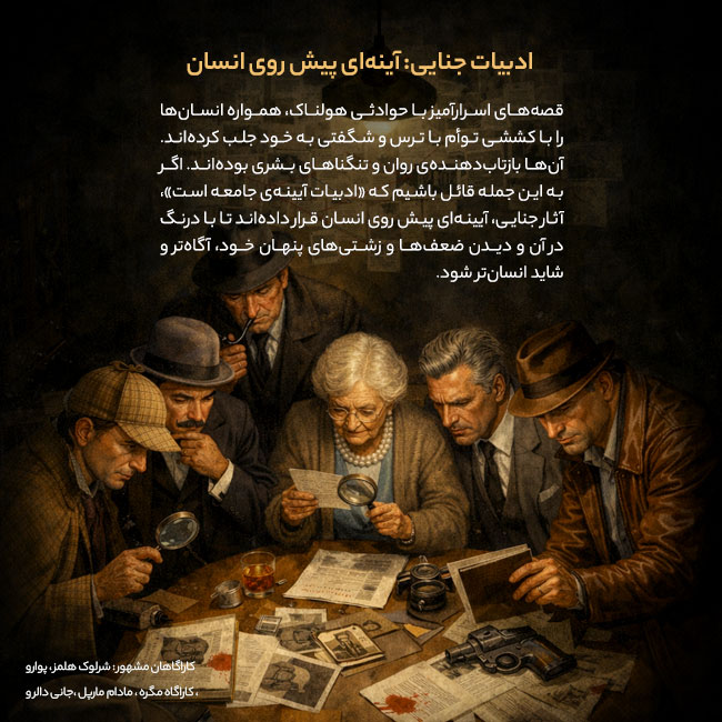 ادبیات جنایی: آینه‌ای پیش روی انسان